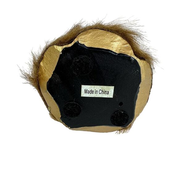 Cracker Barrel Season of Glory Gold Angel with Bird Faux Fur Trim Vintage-Nice! - Picture 8 of 8